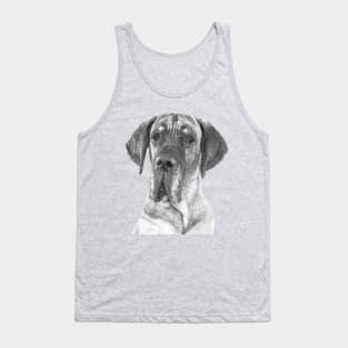 Black and White Great Dane Tank Top